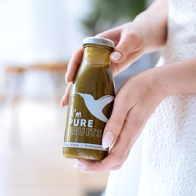 Sok PURE FRUITS z chlorellą, miętą i pietruszką 15x250ml - obrazek 8